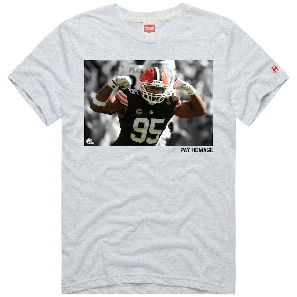 Cleveland Browns Myles Garrett  Homage Unisex Player Graphic Tri-Blend T-Shirt | NFL New