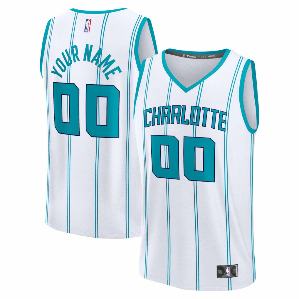 White Charlotte Hornets Fastbreak Custom Jersey | NBA