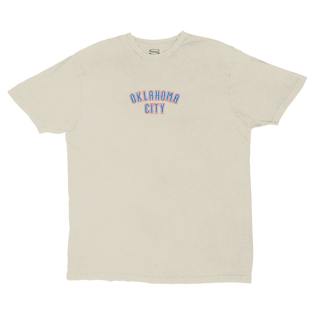 White Oklahoma City Thunder Stadium Essentials Unisex Get Back Vintage T-Shirt | NBA