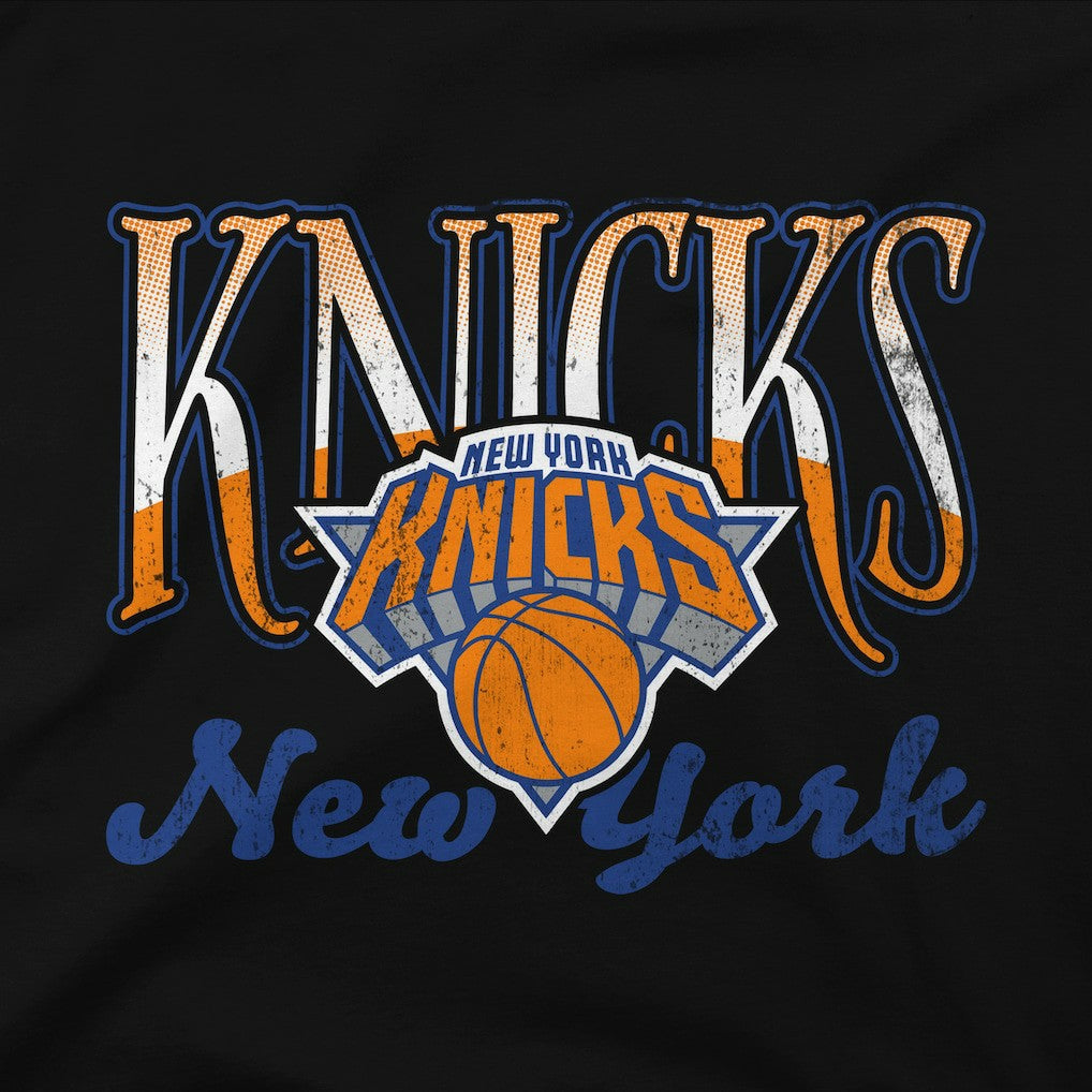 Black New York Knicks Stadium Essentials Unisex Sky High Fleece Sweatshirt | NBA