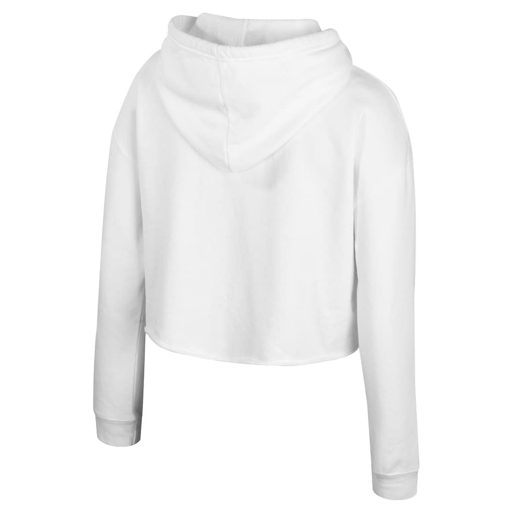 White Oklahoma City Thunder Stadium Essentials Women's Ice Cream Cropped Hoodie | NBA