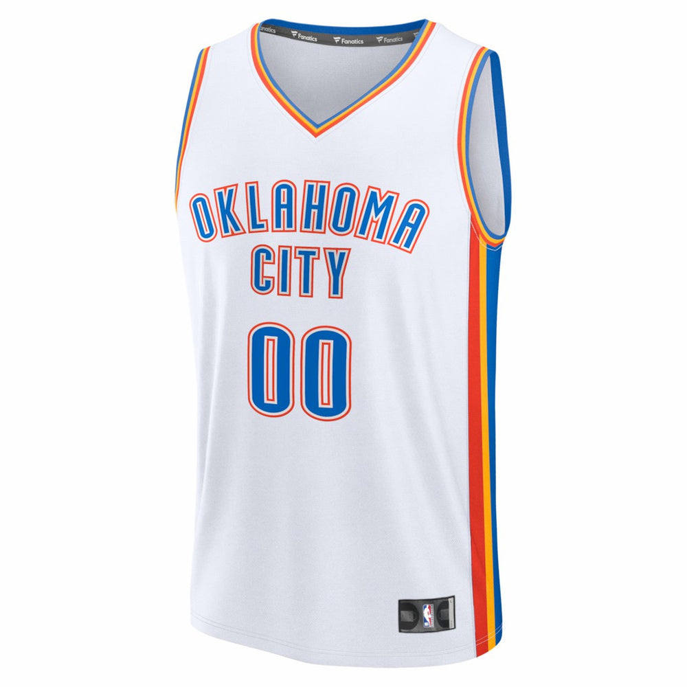 White Oklahoma City Thunder Youth Fastbreak Custom Jersey | NBA