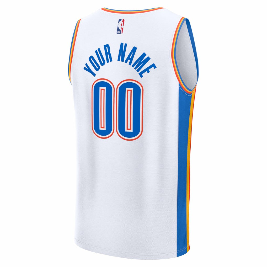White Oklahoma City Thunder Youth Fastbreak Custom Jersey | NBA