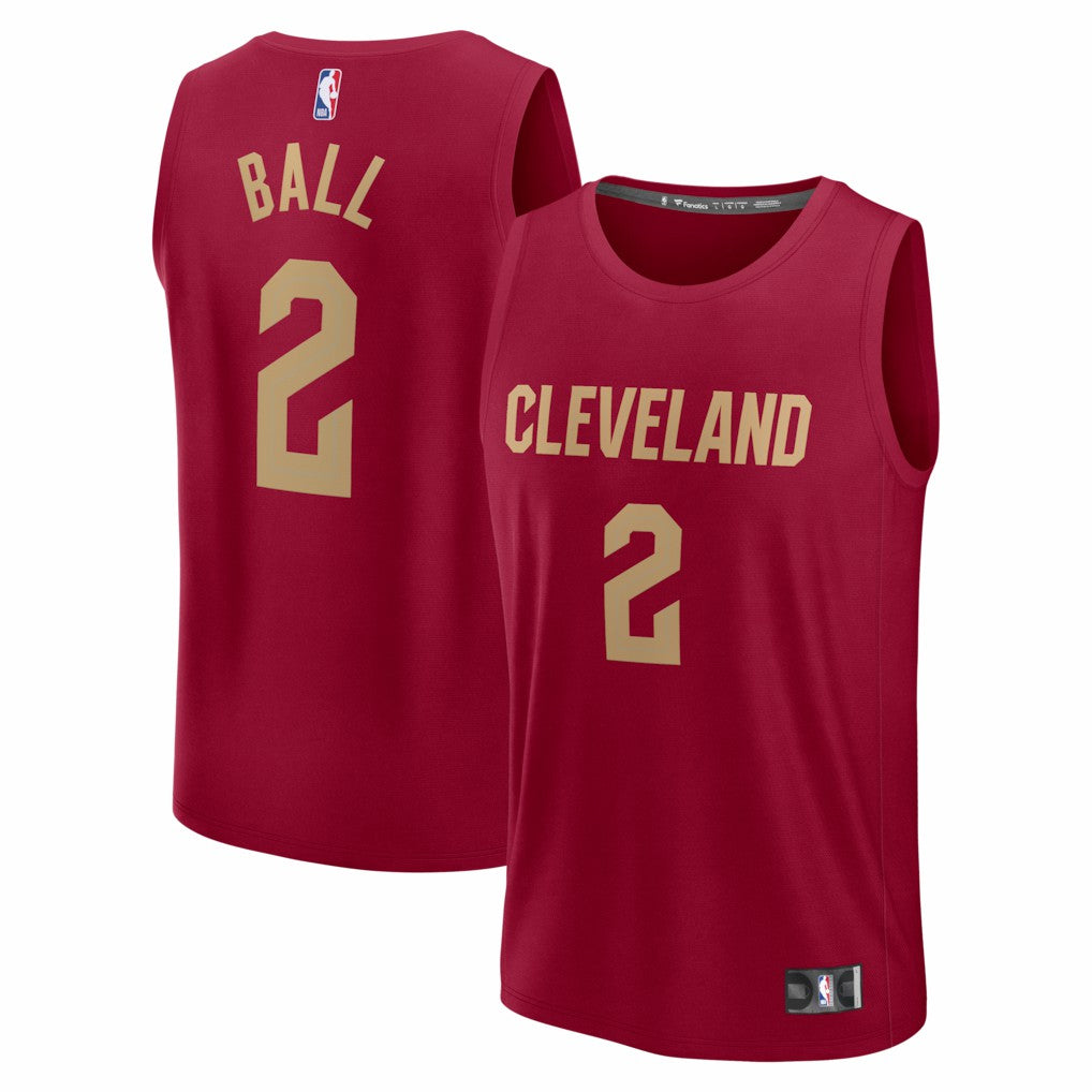 Wine Lonzo Ball Cleveland Cavaliers Fast Break Replica Jersey sale | NBA