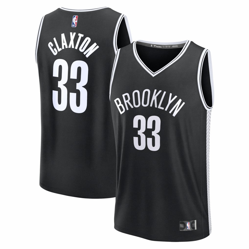 Black Nic Claxton Brooklyn Nets Fast Break Replica Jersey | NBA
