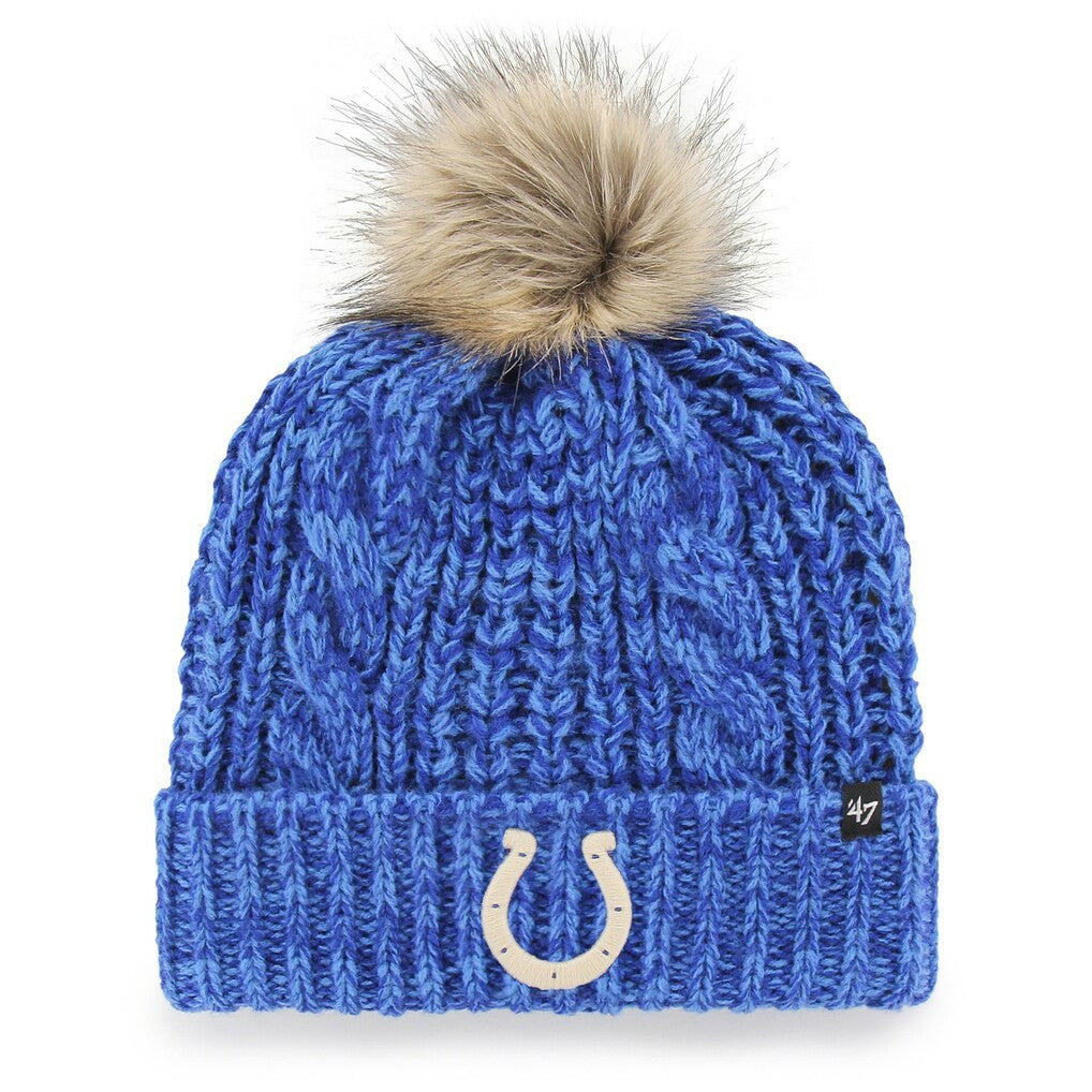 Indianapolis Colts '47 Women's Meeko Cuffed Knit Hat with Pom | NFL Hot