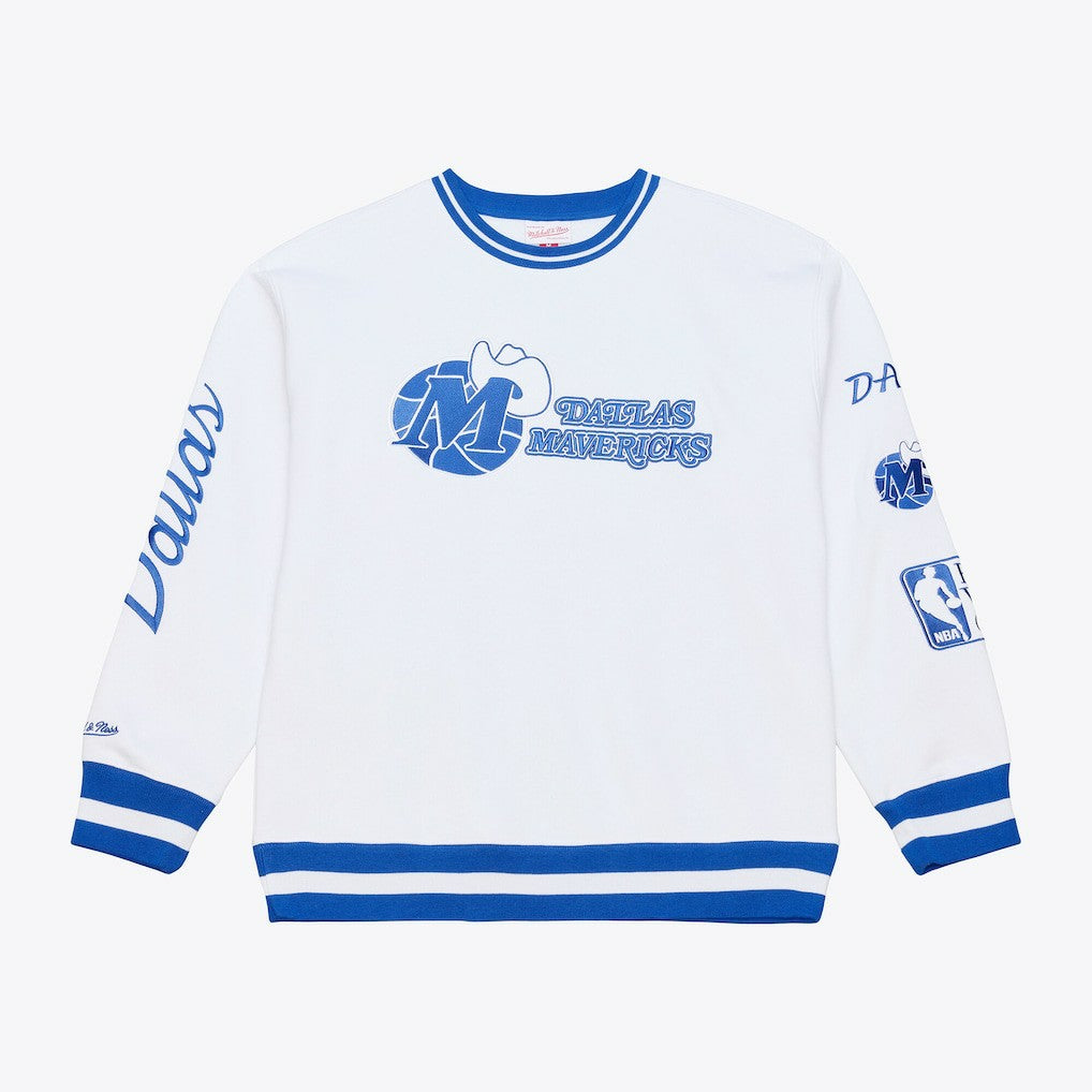 White Dallas Mavericks Arctic Fleece Sweatshirt sale | NBA