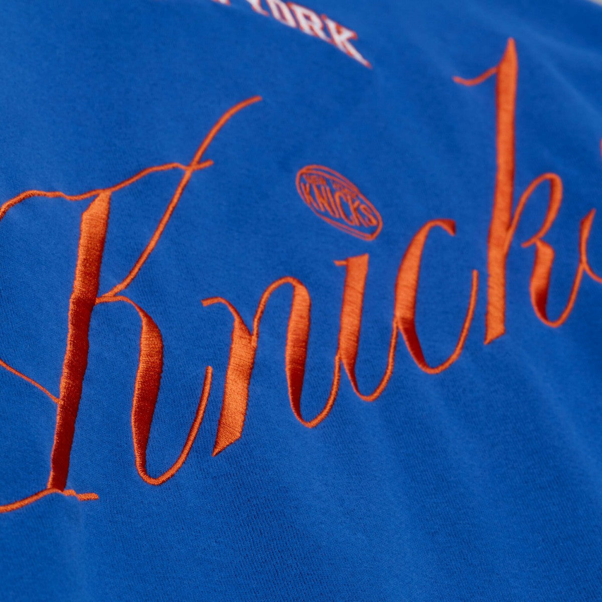 Royal New York Knicks Women's Hardwood Classics Script Lightweight Sweatshirt | NBA