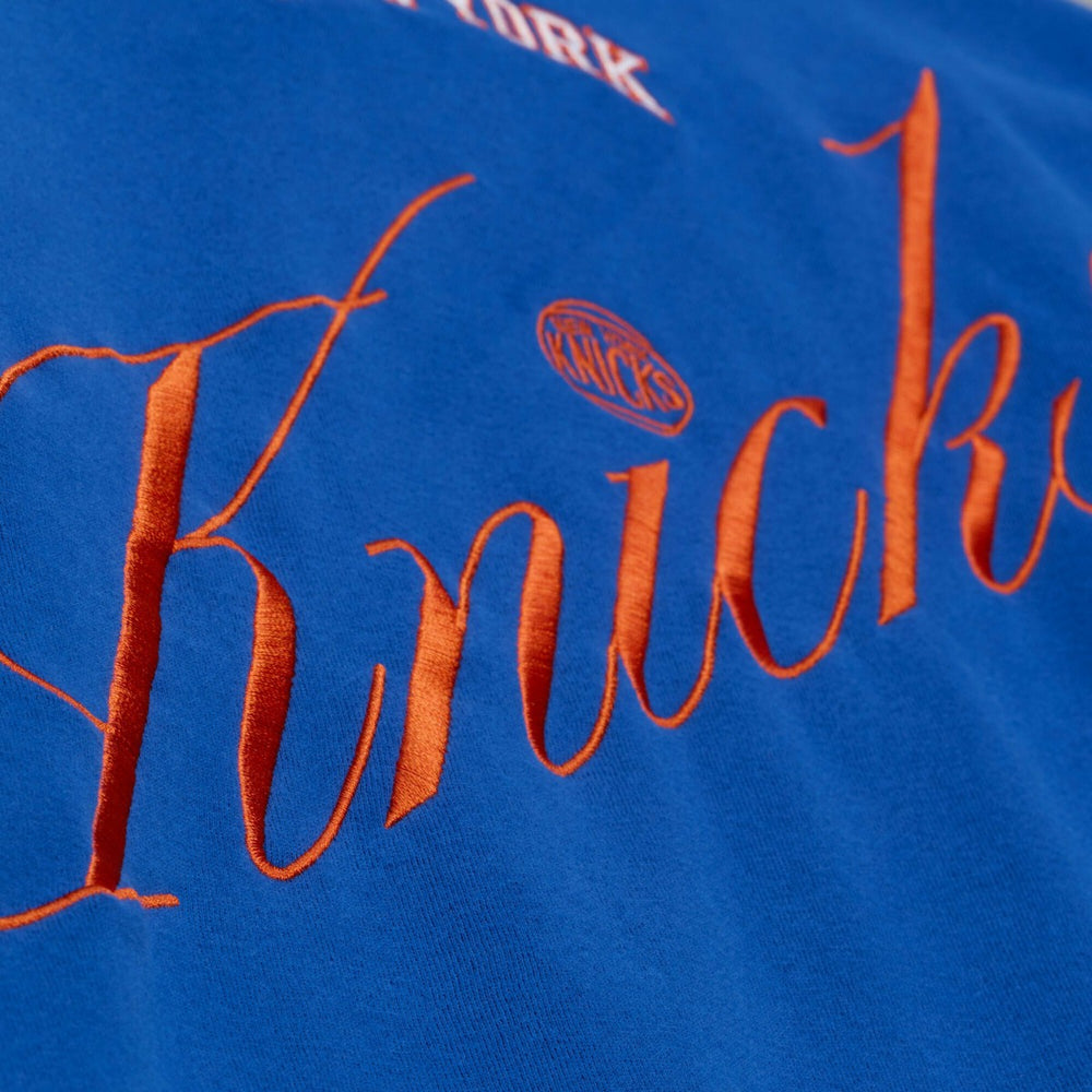 Royal New York Knicks Women's Hardwood Classics Script Lightweight Sweatshirt | NBA