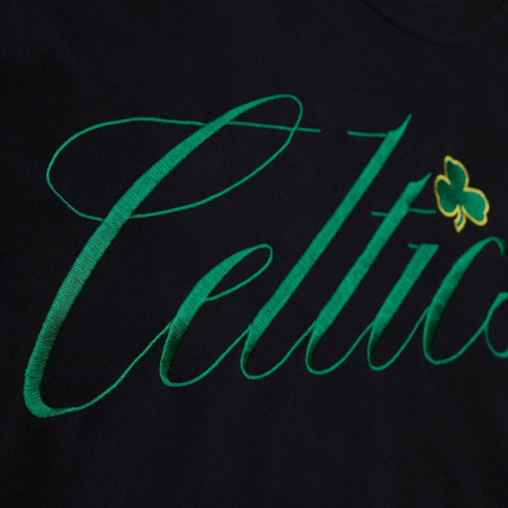 Black Boston Celtics Women's Hardwood Classics Script Lightweight Sweatshirt | NBA