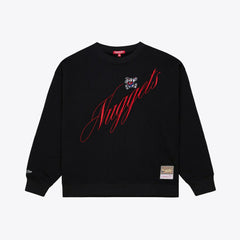 Black Denver Nuggets Women's Hardwood Classics Script Lightweight Sweatshirt sale | NBA