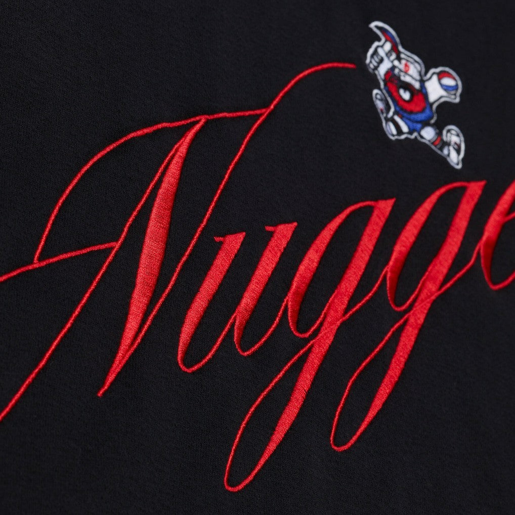 Black Denver Nuggets Women's Hardwood Classics Script Lightweight Sweatshirt sale | NBA