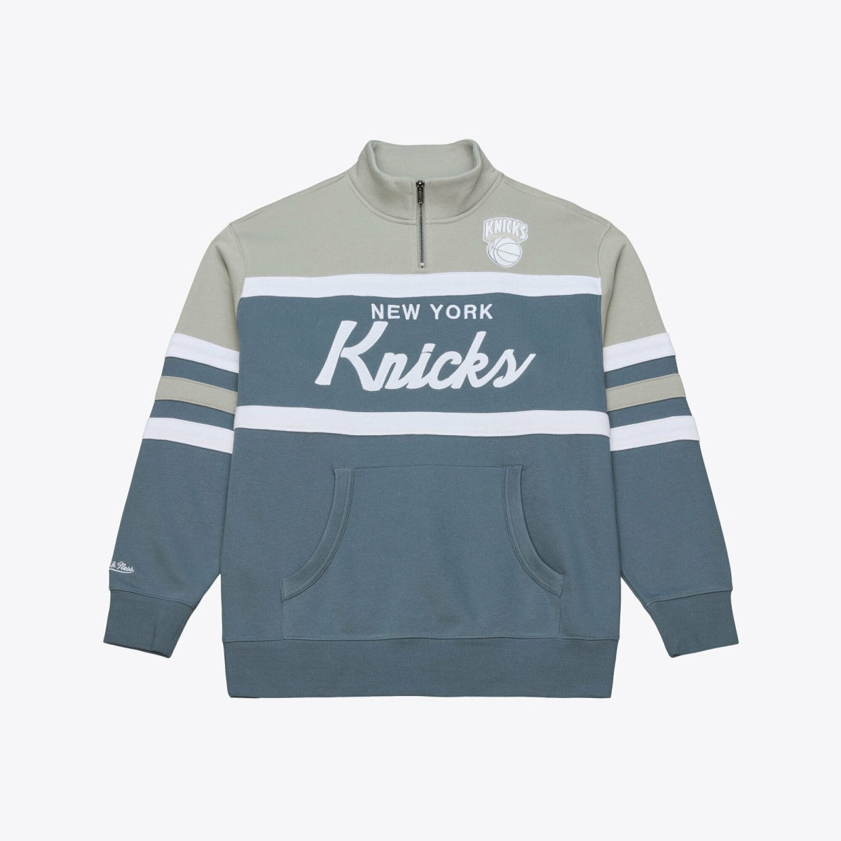 Blue New York Knicks Thunderstorm Head Coach Quarter-Zip Jacket | NBA