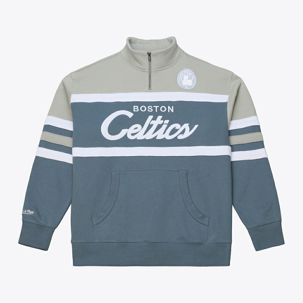 Blue Boston Celtics Thunderstorm Head Coach Quarter-Zip Jacket | NBA