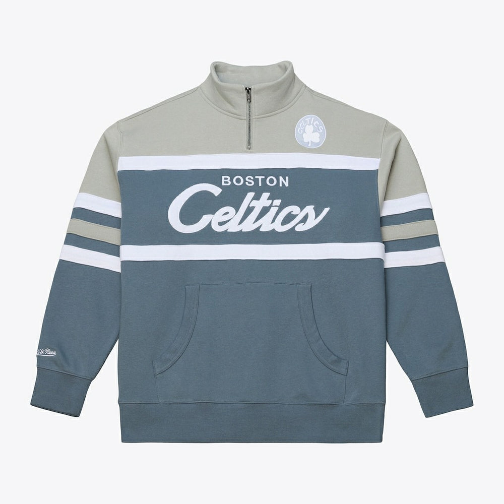 Blue Boston Celtics Thunderstorm Head Coach Quarter-Zip Jacket | NBA