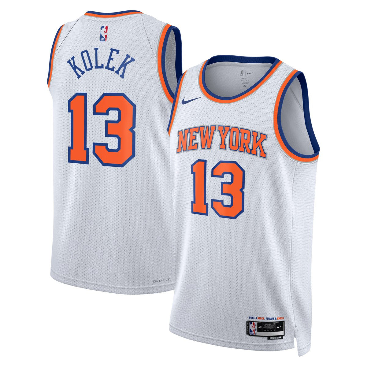 White Tyler Kolek New York Knicks Unisex Swingman Jersey | NBA