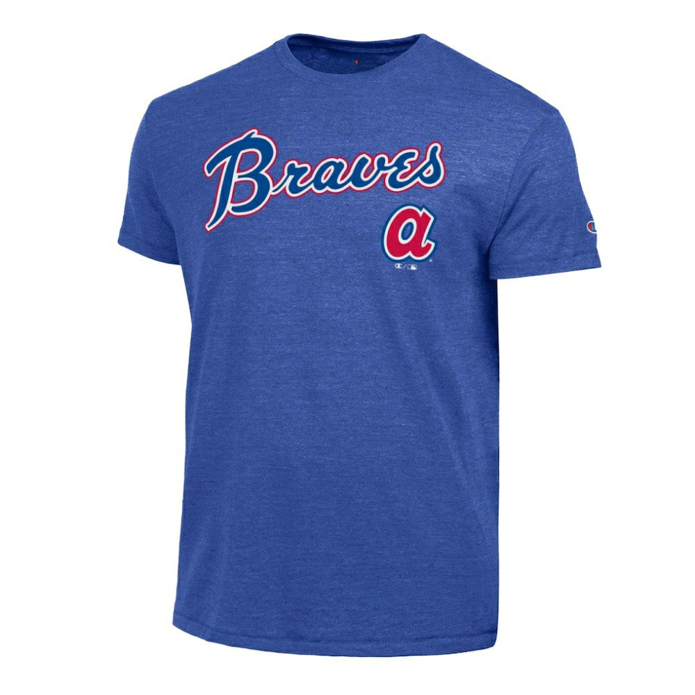 Atlanta Braves Champion Cooperstown Wordmark Lockup Tri-Blend T-Shirt - MLB T-shirts