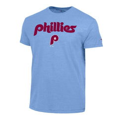Philadelphia Phillies Champion Cooperstown Wordmark Lockup Tri-Blend T-Shirt - MLB T-shirts