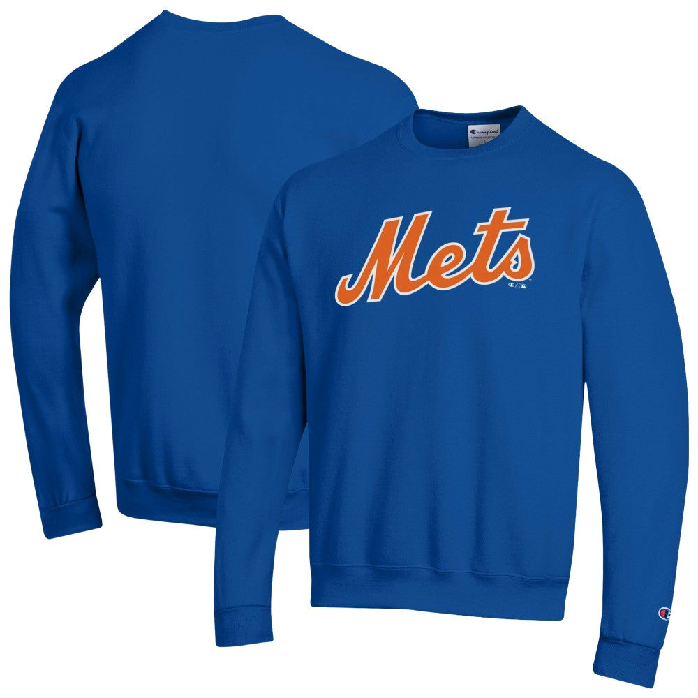 New York Mets Champion Powerblend Wordmark Sweatshirt - MLB Sweatshirts