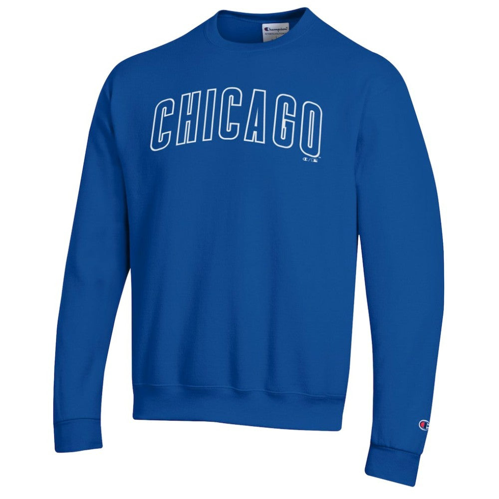 Chicago Cubs Champion Powerblend Wordmark Sweatshirt - MLB Sweatshirts