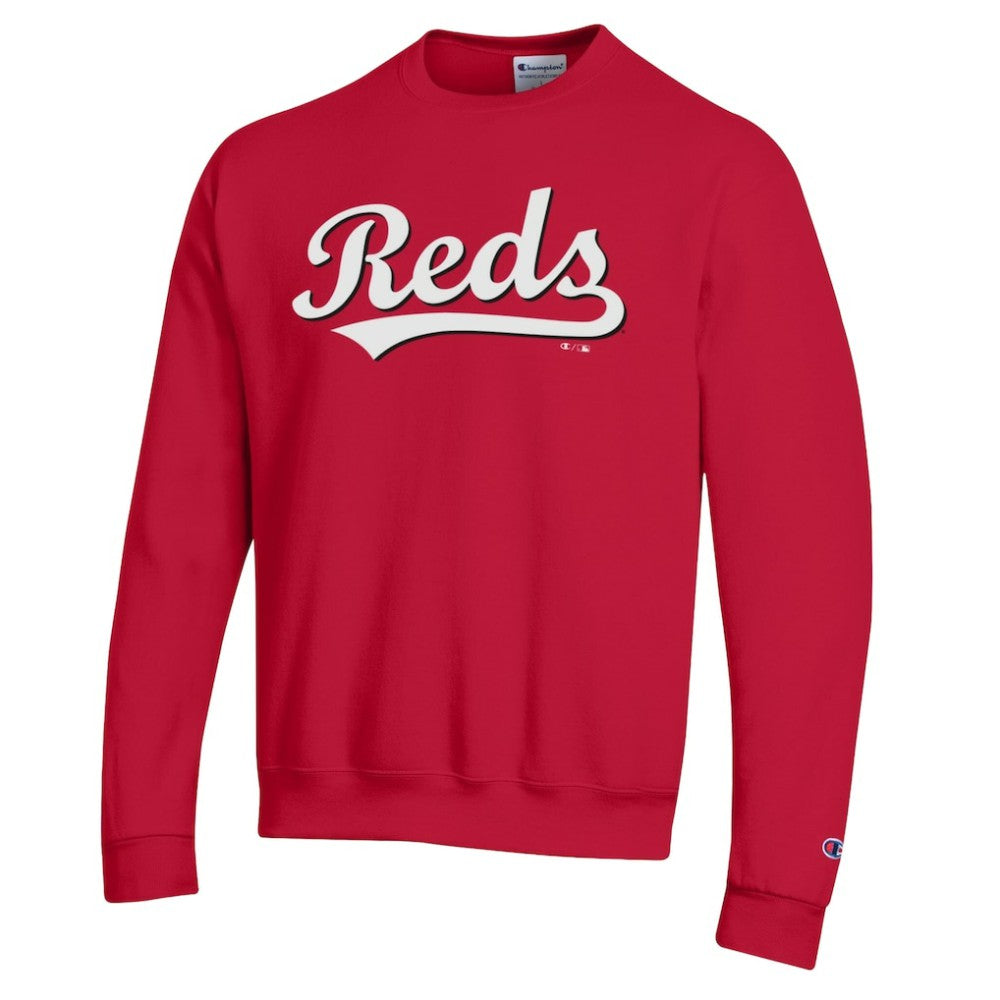 Cincinnati Reds Champion Powerblend Wordmark Sweatshirt - MLB Sweatshirts