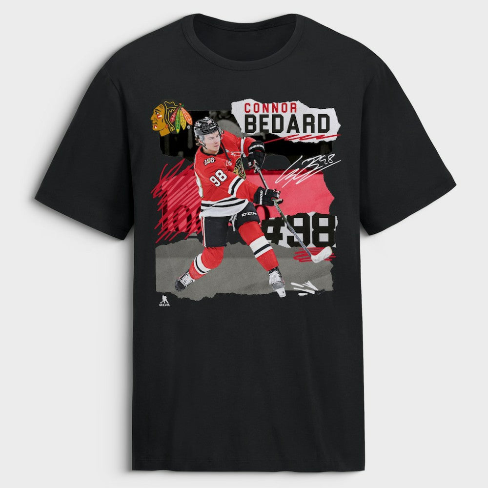 Connor Bedard Chicago Blackhawks Fresh Ice T-Shirt -  NHL T-shirts