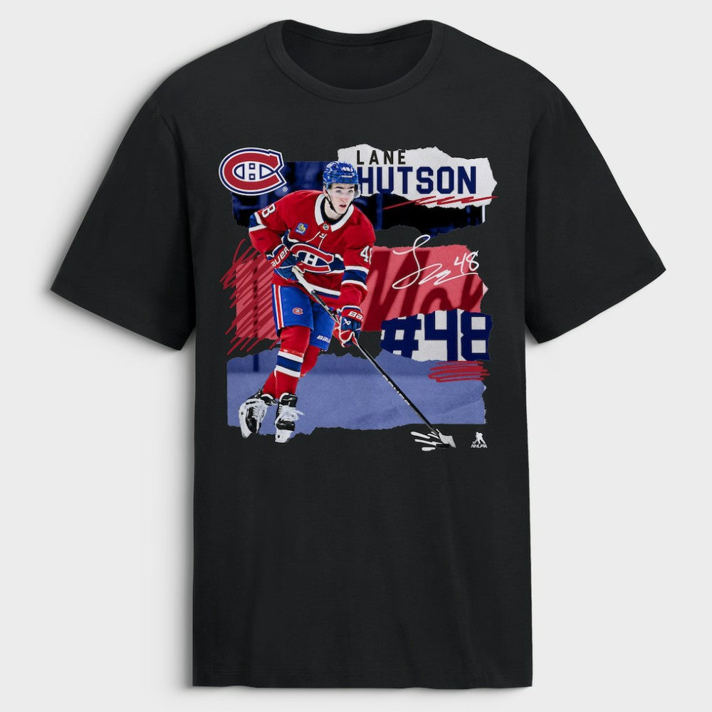 Lane Hutson Montreal Canadiens Fresh Ice T-Shirt -  NHL T-shirts