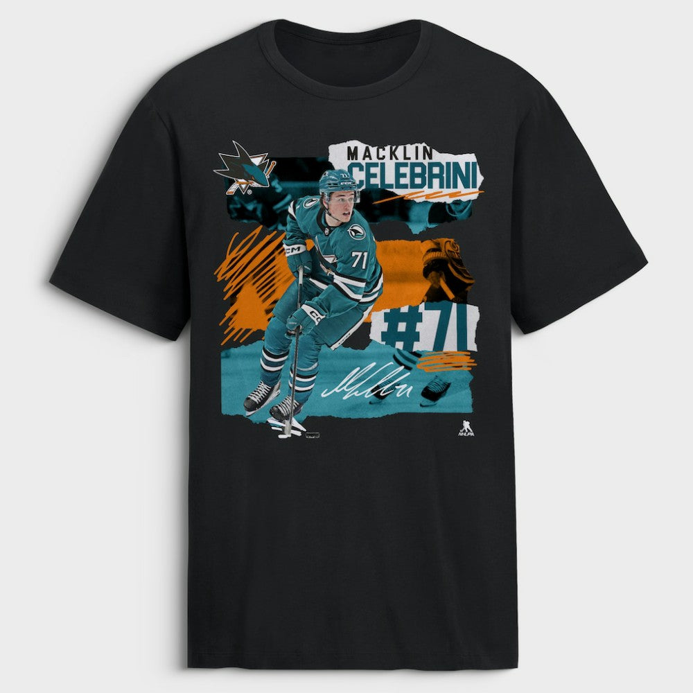 Macklin Celebrini San Jose Sharks Fresh Ice T-Shirt -  NHL T-shirts