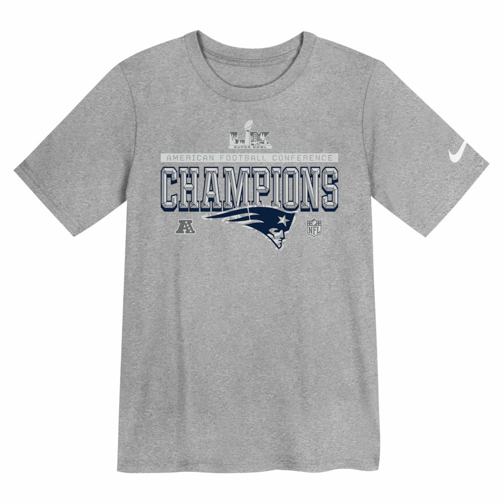 New England Patriots Preschool 2025 AFC Champions Locker Room Trophy Collection T-Shirt | NFL Near me