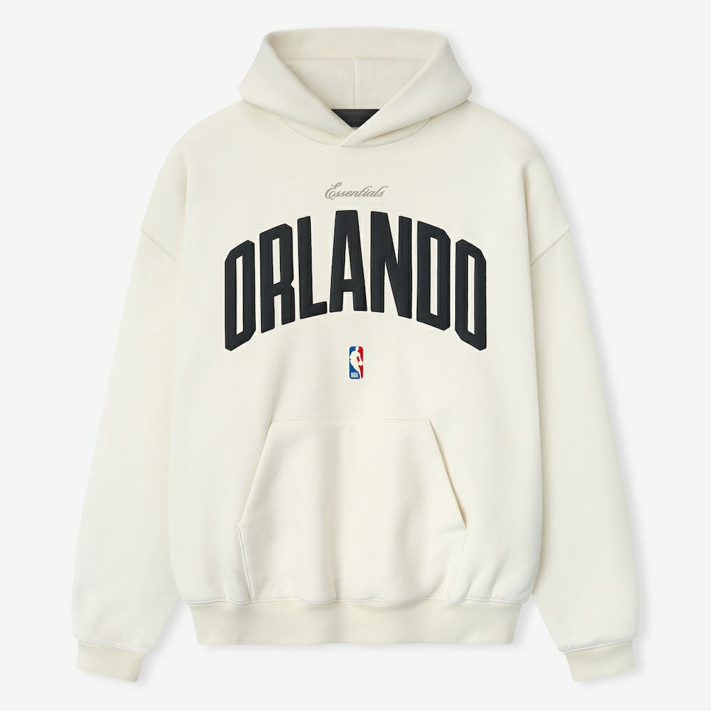 Cream Orlando Magic Fear of God x NBA Unisex 90s Hoodie sale | NBA