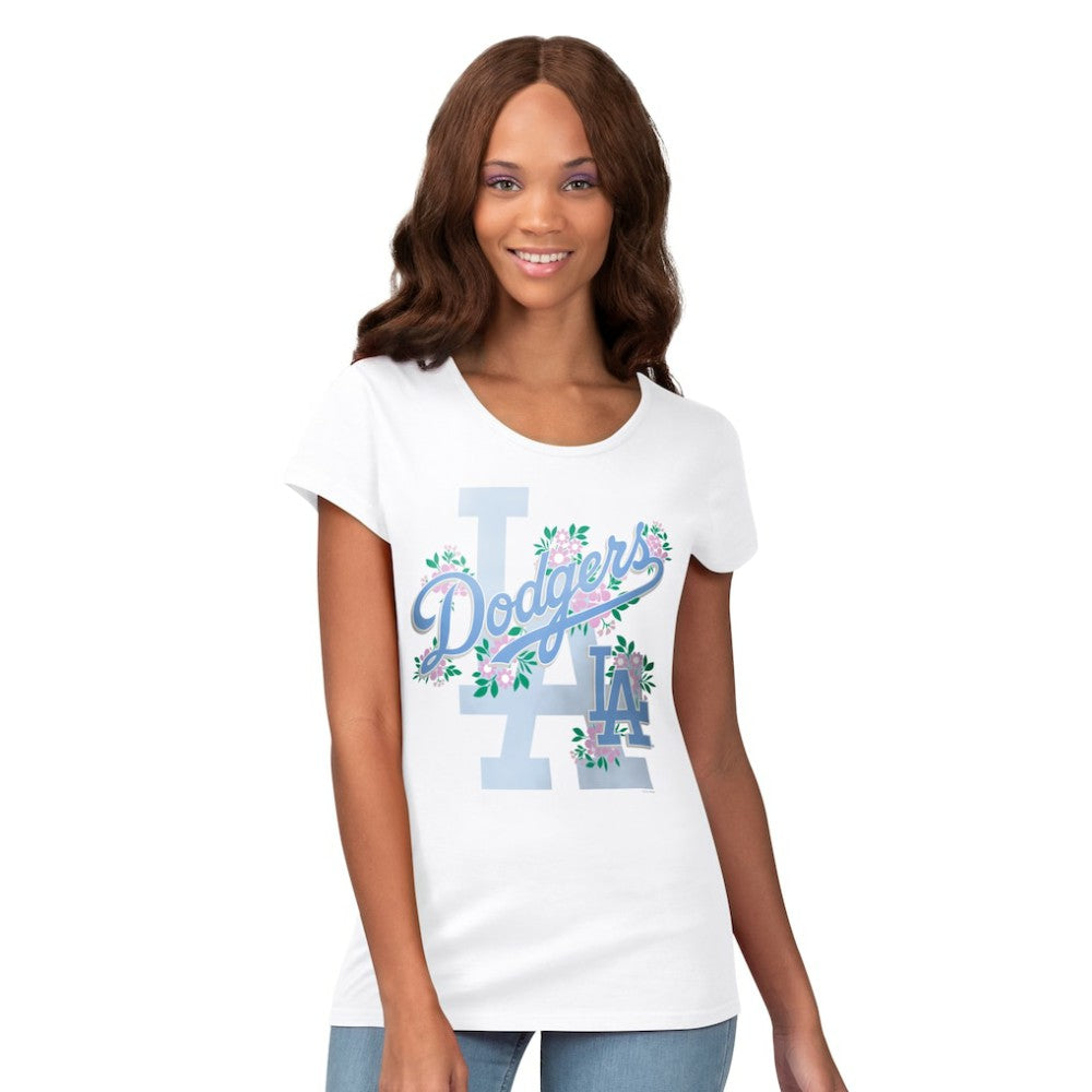 Los Angeles Dodgers G-III 4Her by Carl Banks Women's Floral Endzone T-Shirt - MLB T-shirts