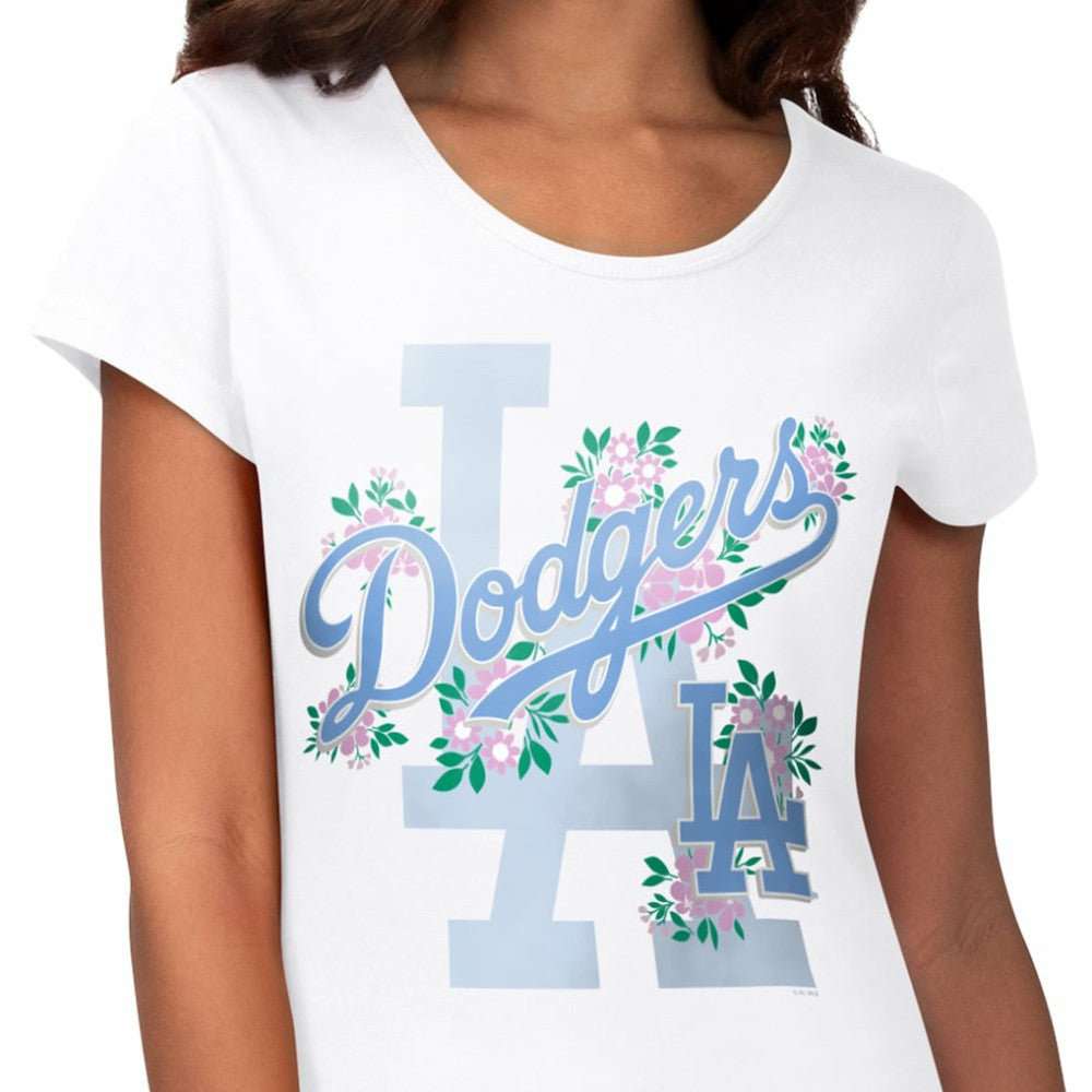 Los Angeles Dodgers G-III 4Her by Carl Banks Women's Floral Endzone T-Shirt - MLB T-shirts