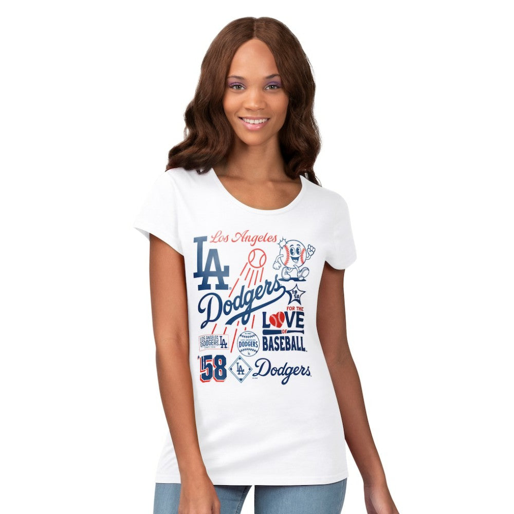 Los Angeles Dodgers G-III 4Her by Carl Banks Women's Endzone Collage T-Shirt - MLB T-shirts
