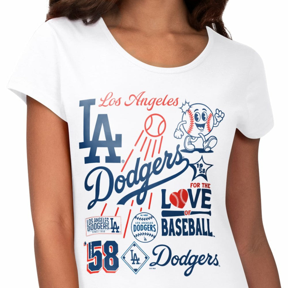 Los Angeles Dodgers G-III 4Her by Carl Banks Women's Endzone Collage T-Shirt - MLB T-shirts