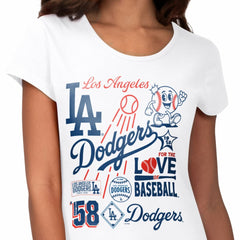 Los Angeles Dodgers G-III 4Her by Carl Banks Women's Endzone Collage T-Shirt - MLB T-shirts