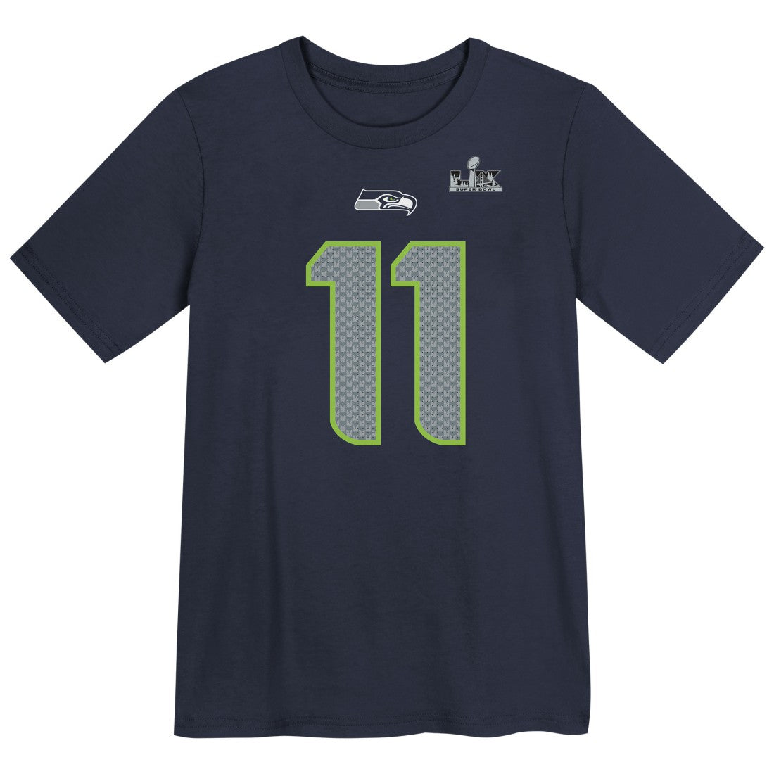 Seattle Seahawks Jaxon Smith-Njigba  Preschool Super Bowl LX Patch Name & Number T-Shirt | NFL Outlet