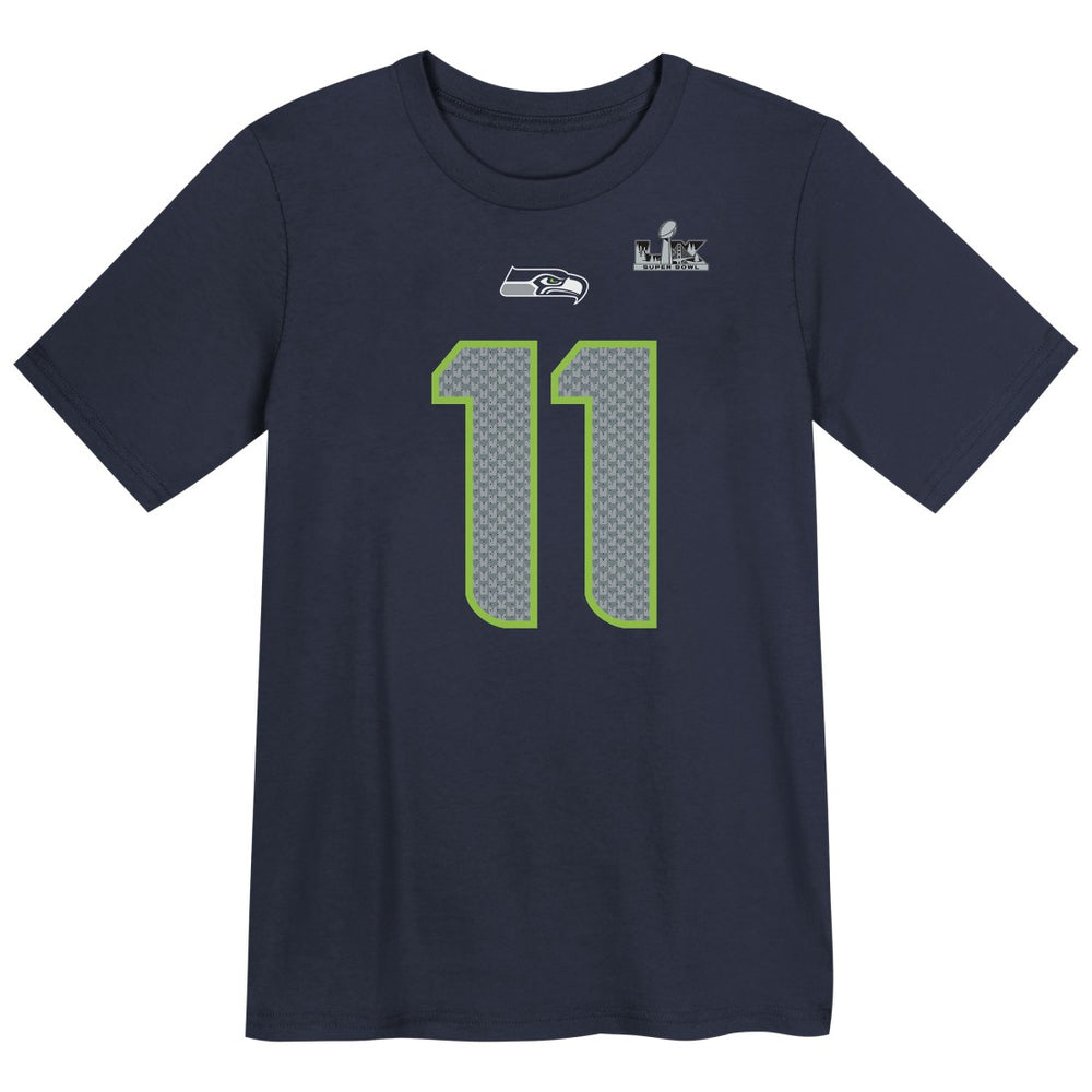 Seattle Seahawks Jaxon Smith-Njigba  Preschool Super Bowl LX Patch Name & Number T-Shirt | NFL Outlet