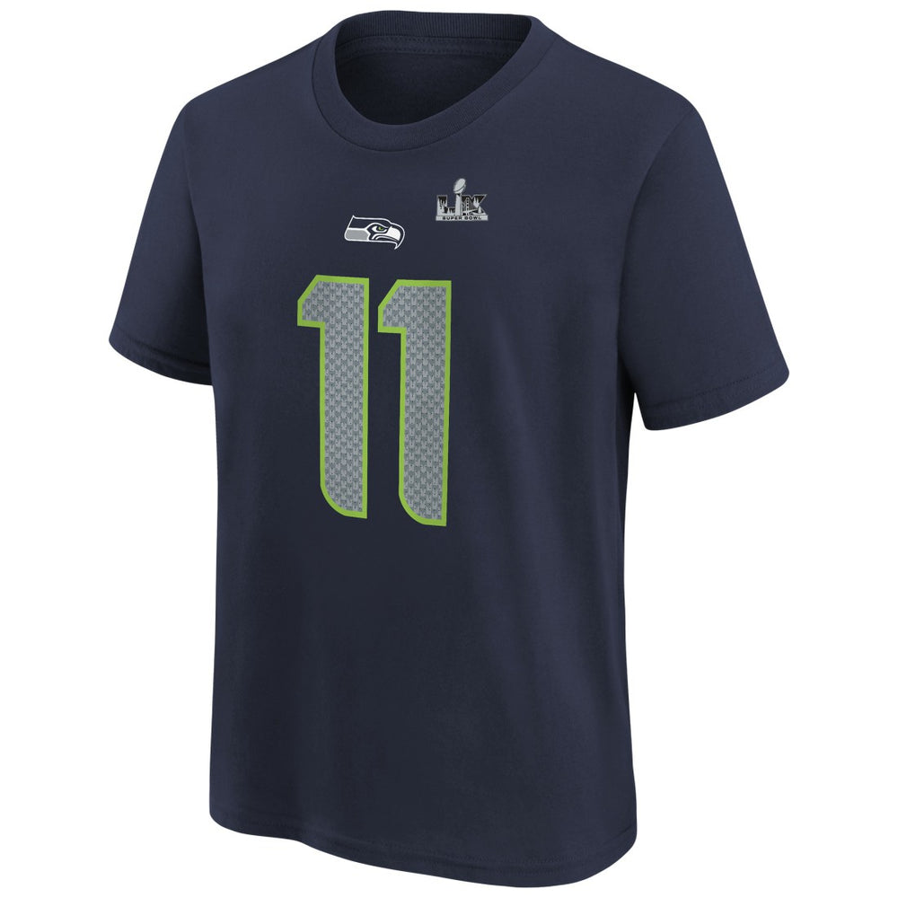 Seattle Seahawks Jaxon Smith-Njigba  Youth Super Bowl LX Patch Name & Number T-Shirt | NFL US