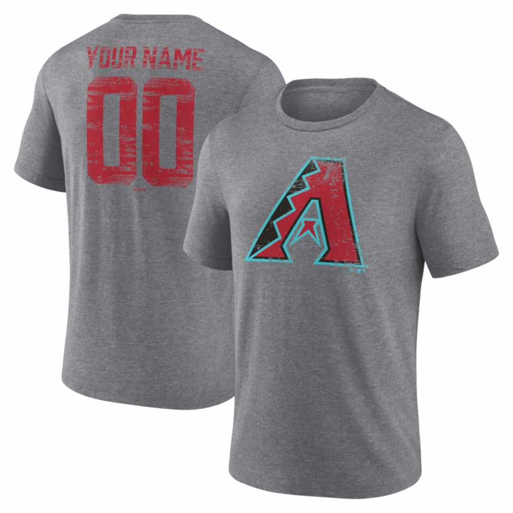 Arizona Diamondbacks Heritage Personalized Any Name & Number Tri-Blend T-Shirt - MLB T-shirts