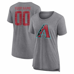 Arizona Diamondbacks Women's Heritage Personalized Any Name & Number Tri-Blend T-Shirt - MLB T-shirts