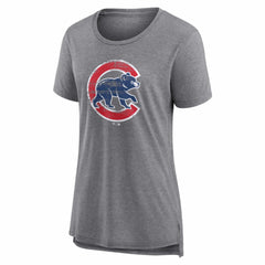 Chicago Cubs Women's Heritage Personalized Any Name & Number Tri-Blend T-Shirt - MLB T-shirts