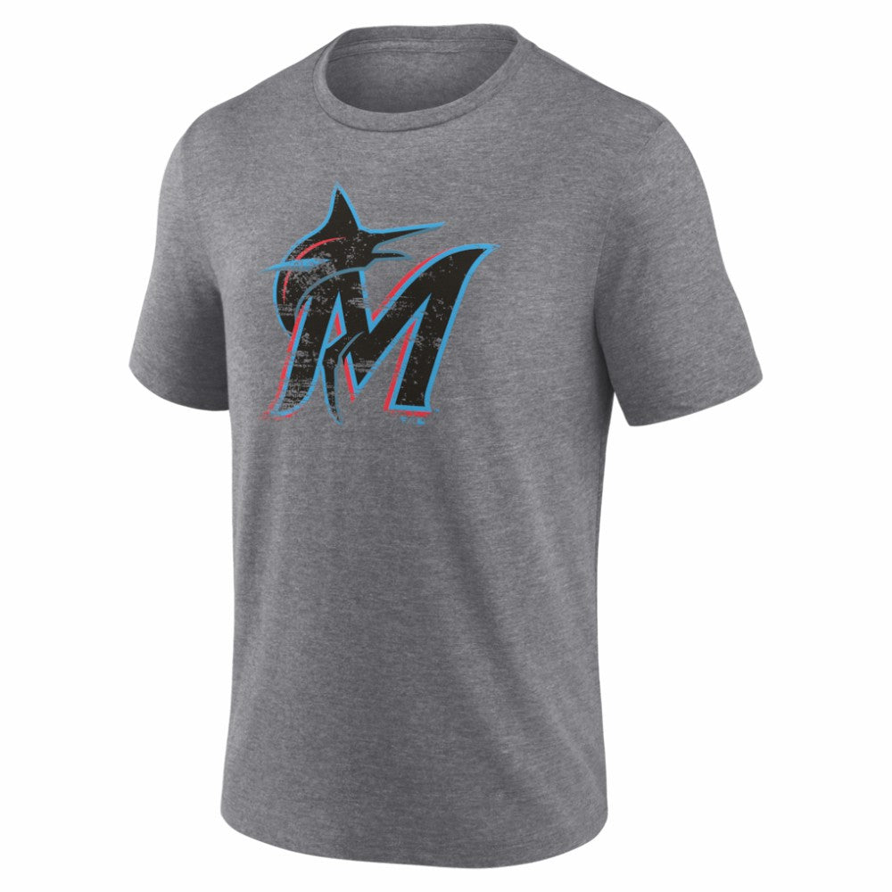 Miami Marlins Heritage Personalized Any Name & Number Tri-Blend T-Shirt - MLB T-shirts