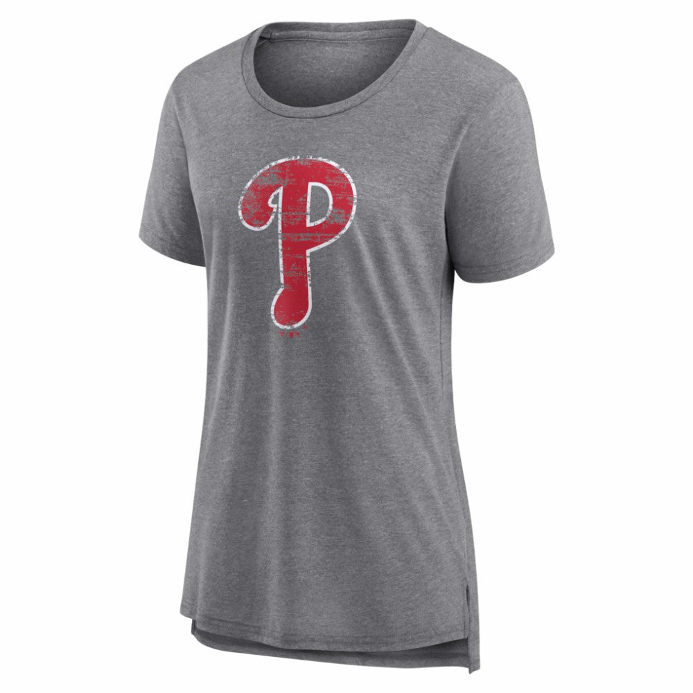 Philadelphia Phillies Women's Heritage Personalized Any Name & Number Tri-Blend T-Shirt - MLB T-shirts