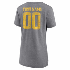 San Diego Padres Women's Heritage Personalized Any Name & Number Tri-Blend T-Shirt - MLB T-shirts