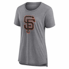 San Francisco Giants Women's Heritage Personalized Any Name & Number Tri-Blend T-Shirt - MLB T-shirts