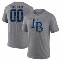 Tampa Bay Rays Heritage Personalized Any Name & Number Tri-Blend T-Shirt - MLB T-shirts