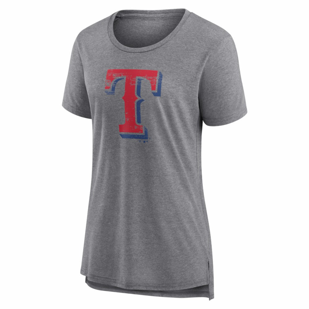 Texas Rangers Women's Heritage Personalized Any Name & Number Tri-Blend T-Shirt - MLB T-shirts