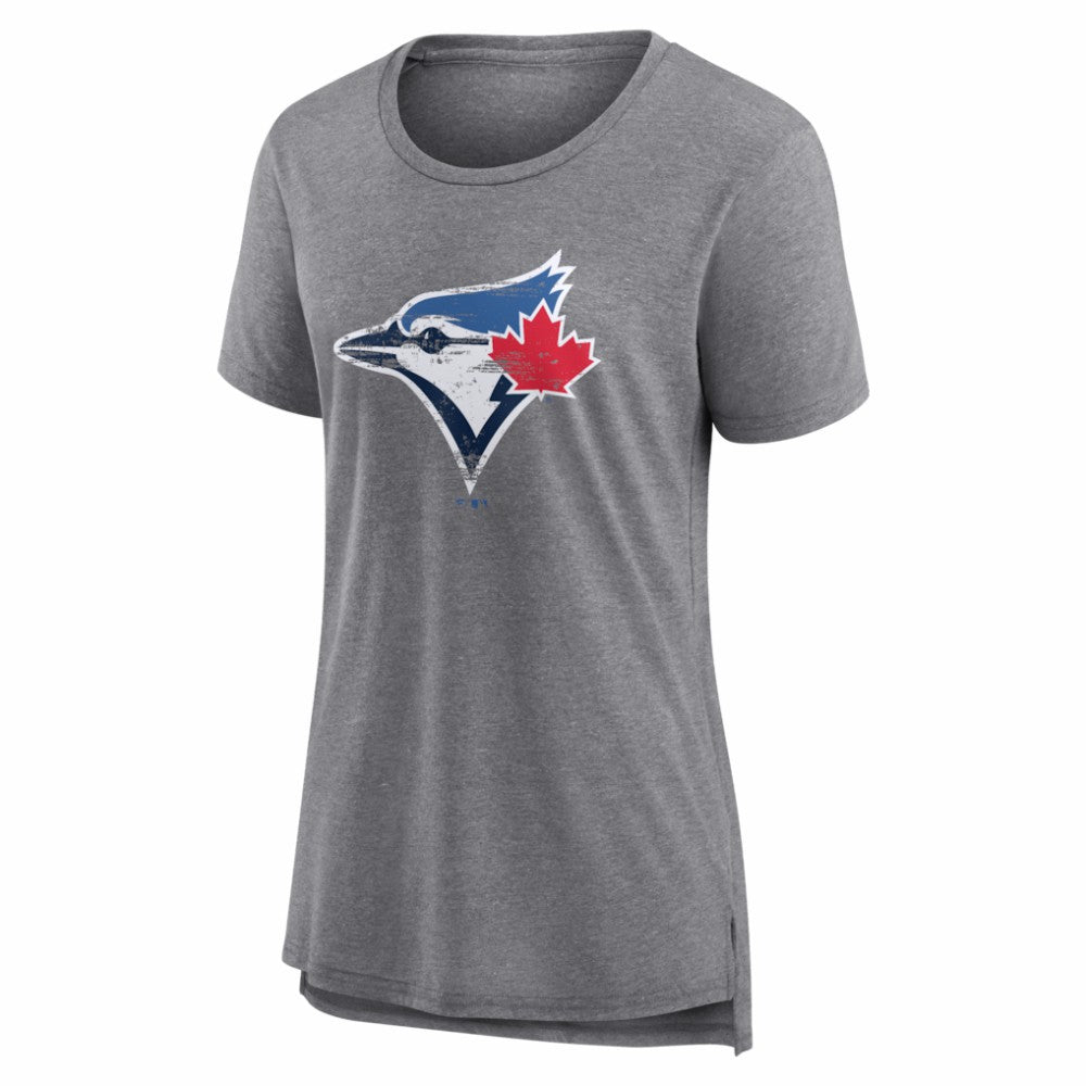 Toronto Blue Jays Women's Heritage Personalized Any Name & Number Tri-Blend T-Shirt - MLB T-shirts