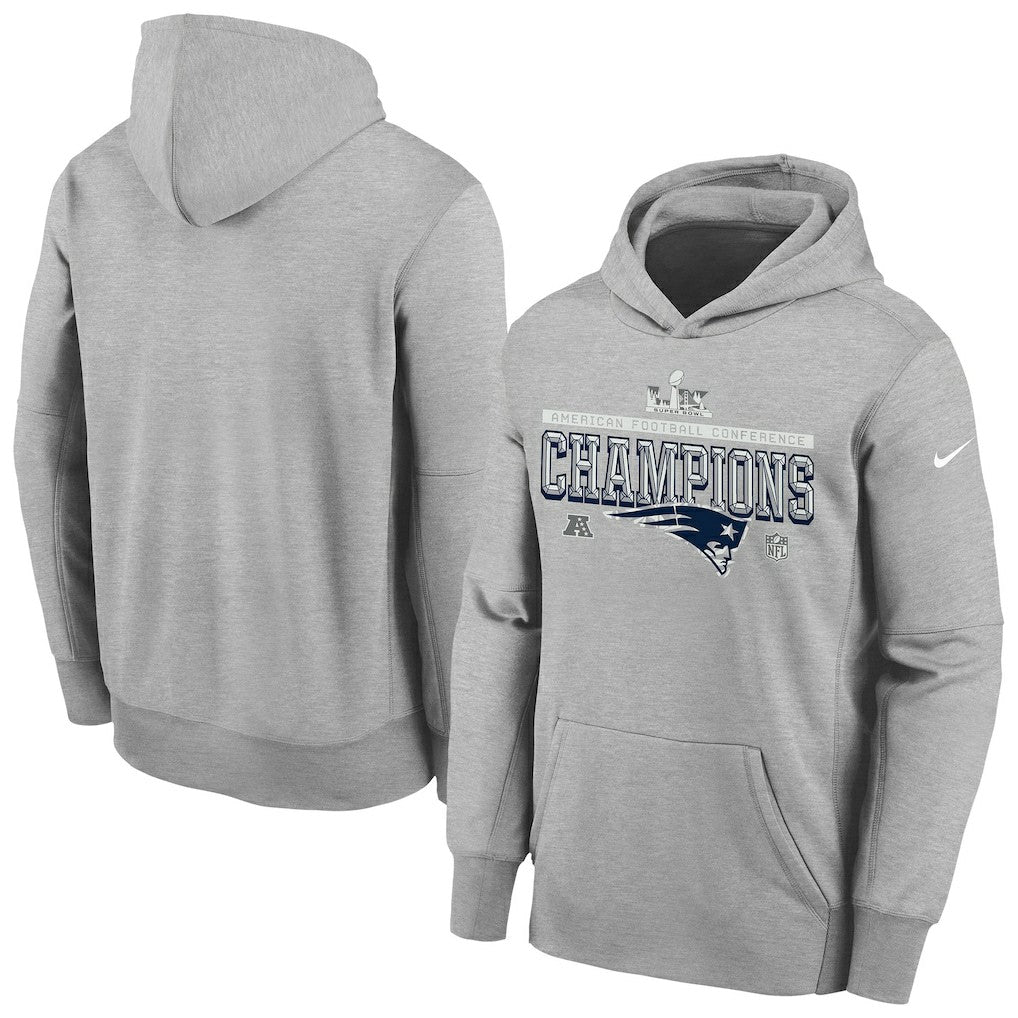 New England Patriots Youth 2025 AFC Champions Locker Room Trophy Collection Authentic Hoodie | NFL On sale
