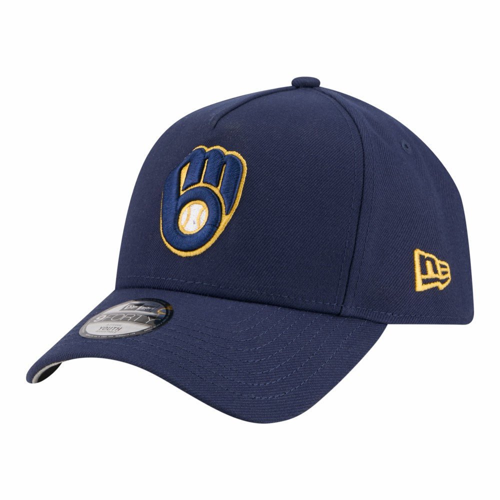 Milwaukee Brewers New Era Youth 9FORTY A-Frame Adjustable Hat - MLB Hats